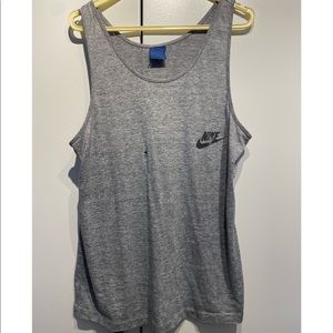 Vintage Nike tank. Unisex, heather grey, fits mens small.
